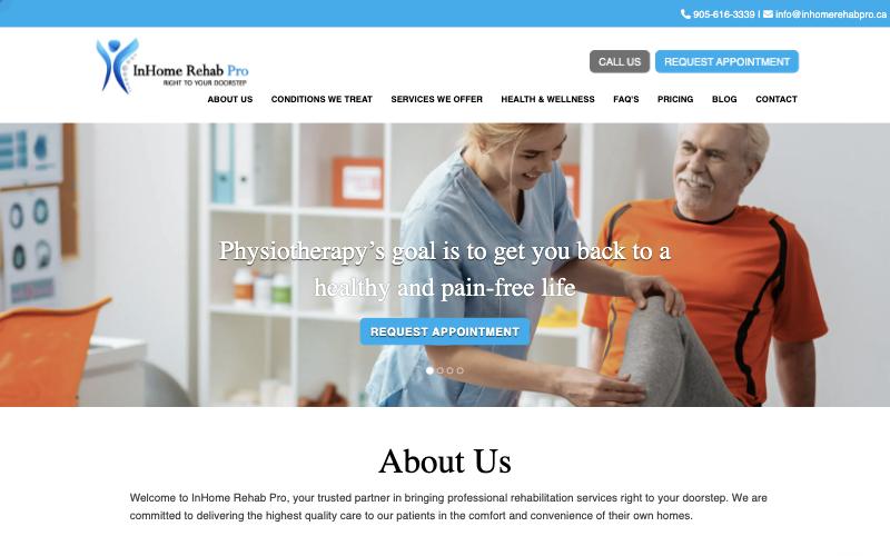 InHome Rehab Pro website