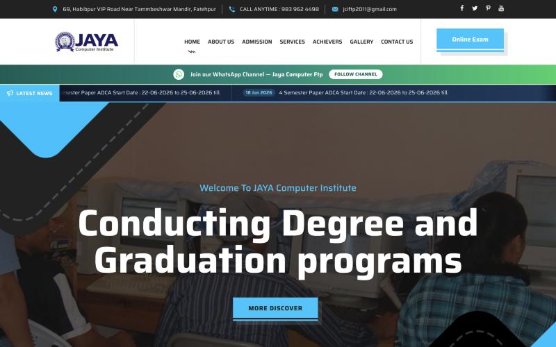 JAYA Computer Institute website